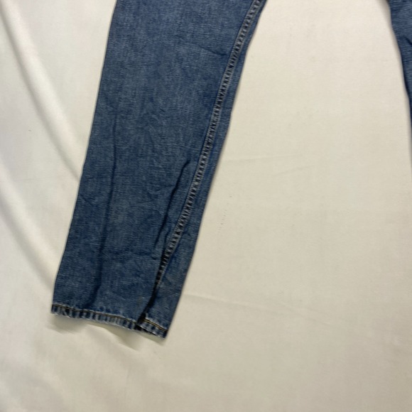 THRASHED Levi's 569 Loose Straight Jeans Mens 36x34 Blue Denim Mid Rise Zip Fly - Picture 3 of 13